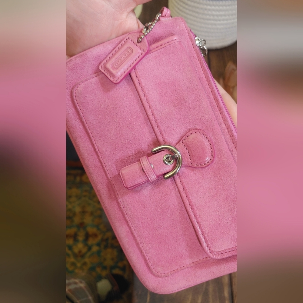 COPY - Pink Coach wristlet purse